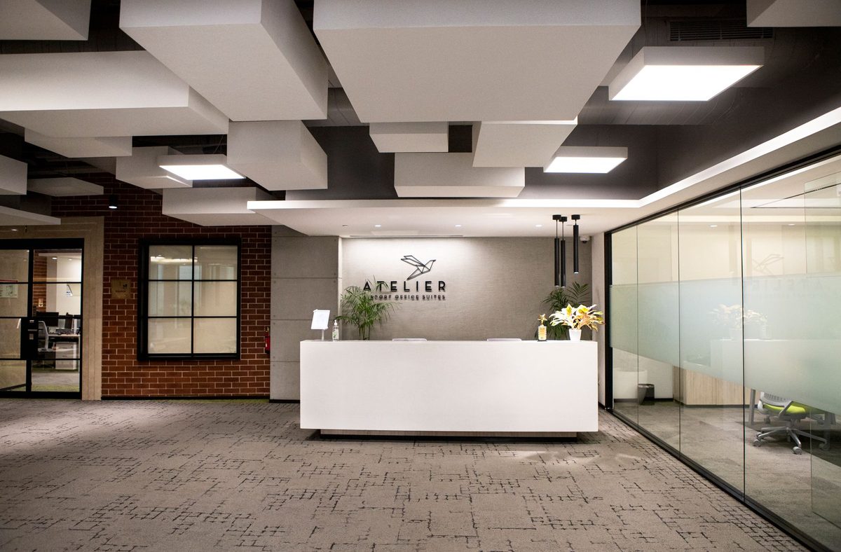 Finished practice reception desk